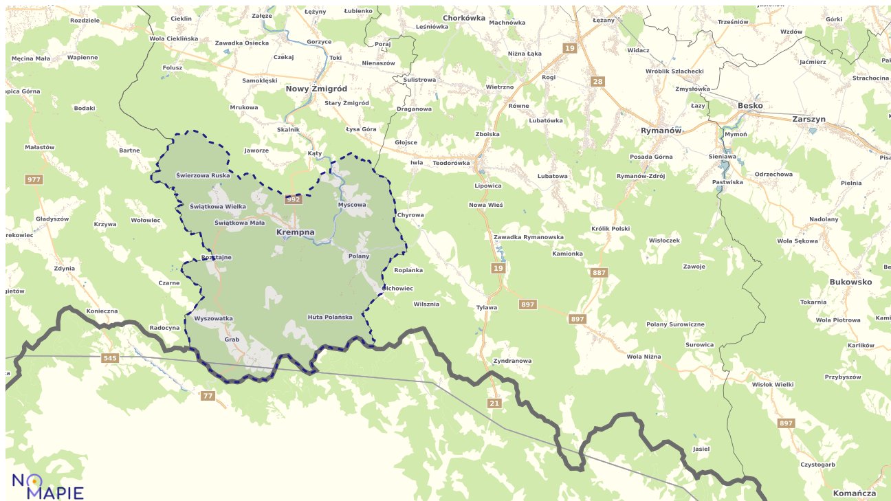 Mapa Geoportal Krempna